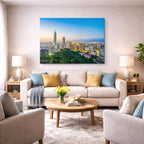 Cuadro canvas Taipei 101 Panorama Verde - Ciudades Urbano y Arquitectura - Vista Lifestyle