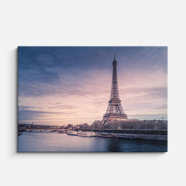 Cuadro canvas Paris Torre Eiffel Rio Dia - Ciudades Urbano y Arquitectura - Vista Frente