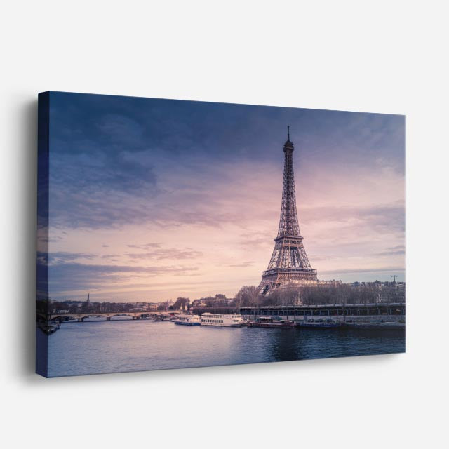 Cuadro canvas Paris Torre Eiffel Rio Dia - Ciudades Urbano y Arquitectura - Vista Perspectiva