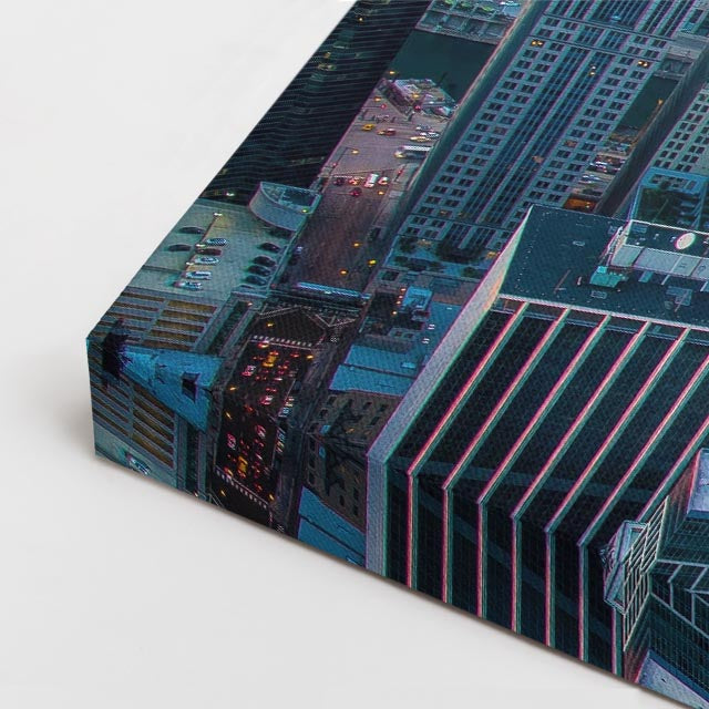 Cuadro canvas Nueva York Skyline Nublado - Ciudades Urbano y Arquitectura - Vista CloseUp