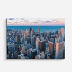 Cuadro canvas Nueva York Skyline Nublado - Ciudades Urbano y Arquitectura - Vista Frente