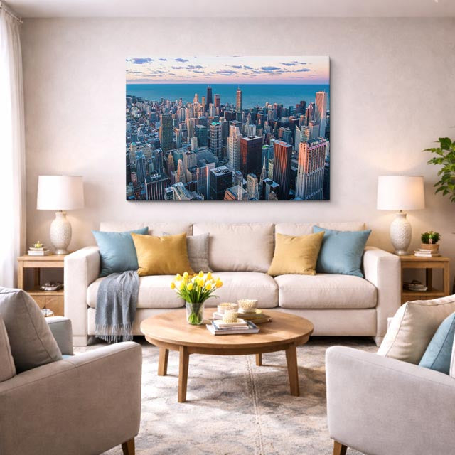 Cuadro canvas Nueva York Skyline Nublado - Ciudades Urbano y Arquitectura - Vista Lifestyle