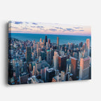 Cuadro canvas Nueva York Skyline Nublado - Ciudades Urbano y Arquitectura - Vista Perspectiva