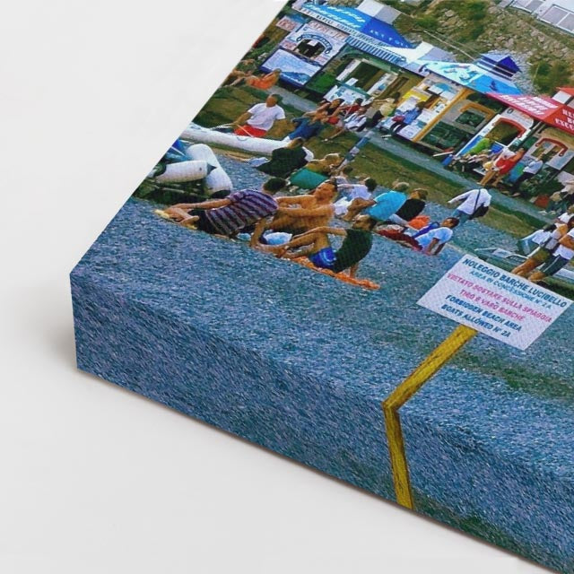 Cuadro canvas Pueblito Mediterraneo Puerto - Ciudades Urbano y Arquitectura - Vista CloseUp