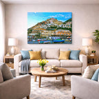 Cuadro canvas Pueblito Mediterraneo Puerto - Ciudades Urbano y Arquitectura - Vista Lifestyle