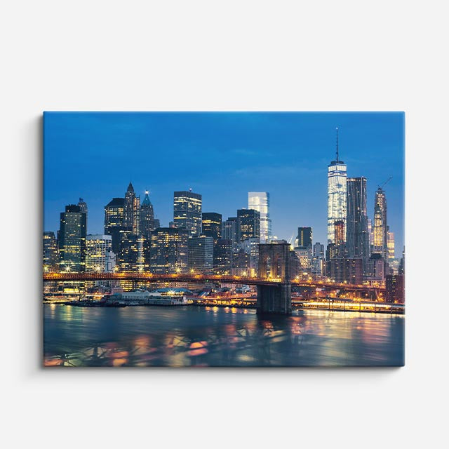 Cuadro canvas Nueva York Brooklyn Skyline Dia - Ciudades Urbano y Arquitectura - Vista Frente