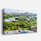 Cuadro canvas Ciudad Verde Aerea Moderna - Ciudades Urbano y Arquitectura - Vista Perspectiva