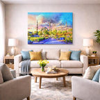 Cuadro canvas Estambul Mezquita Azul Pintura - Ciudades Urbano y Arquitectura - Vista Lifestyle