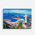 Cuadro canvas Rio de Janeiro Cristo Pintura - Ciudades Urbano y Arquitectura - Vista Frente