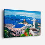 Cuadro canvas Rio de Janeiro Cristo Pintura - Ciudades Urbano y Arquitectura - Vista Perspectiva