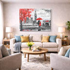 Cuadro canvas Londres Big Ben Pareja Rojo - Ciudades Urbano y Arquitectura - Vista Lifestyle