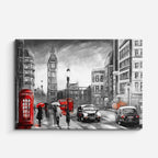 Cuadro canvas Londres Cabina Telefonica Rojo - Ciudades Urbano y Arquitectura - Vista Frente