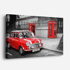 Cuadro canvas Londres Mini Cooper Rojo - Ciudades Urbano y Arquitectura - Vista Perspectiva