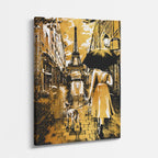 Cuadro canvas Paris Lluvia Sepia Dorada - Ciudades Urbano y Arquitectura - Vista Perspectiva
