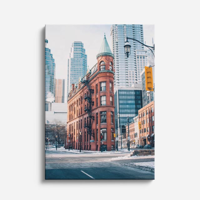 Cuadro canvas Toronto Flatiron Invierno - Ciudades Urbano y Arquitectura - Vista Frente