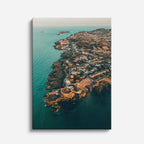 Cuadro canvas Positano Aerea Turquesa - Ciudades Urbano y Arquitectura - Vista Frente