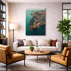 Cuadro canvas Positano Aerea Turquesa - Ciudades Urbano y Arquitectura - Vista Lifestyle