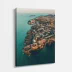 Cuadro canvas Positano Aerea Turquesa - Ciudades Urbano y Arquitectura - Vista Perspectiva