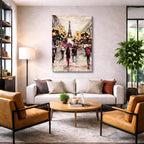 Cuadro canvas Paris Lluvia Paraguas Pintura - Ciudades Urbano y Arquitectura - Vista Lifestyle