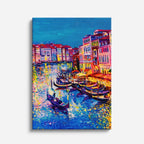 Cuadro canvas Venecia Canal Gondolas Pintura - Ciudades Urbano y Arquitectura - Vista Frente