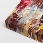 Cuadro canvas Ciudad Lluvia Paraguas Pintura - Ciudades Urbano y Arquitectura - Vista CloseUp