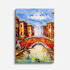 Cuadro canvas Venecia Puente Pintura Calida - Ciudades Urbano y Arquitectura - Vista Frente