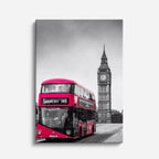 Cuadro canvas Londres Bus Rojo Big Ben - Ciudades Urbano y Arquitectura - Vista Frente