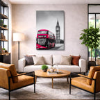 Cuadro canvas Londres Bus Rojo Big Ben - Ciudades Urbano y Arquitectura - Vista Lifestyle