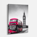 Cuadro canvas Londres Bus Rojo Big Ben - Ciudades Urbano y Arquitectura - Vista Perspectiva