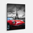 Cuadro canvas Paris Eiffel Deportivo Rojo - Ciudades Urbano y Arquitectura - Vista Perspectiva