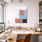 Cuadro canvas Volumenes Terracota Oscuro - Ilustraciones Arquitectonicas Urbano y Arquitectura - Vista Lifestyle