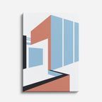 Cuadro canvas Pasaje Terracota Cielo - Ilustraciones Arquitectonicas Urbano y Arquitectura - Vista Frente