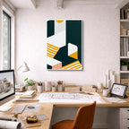 Cuadro canvas Isometrico Verde Oscuro - Ilustraciones Arquitectonicas Urbano y Arquitectura - Vista Lifestyle
