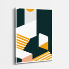 Cuadro canvas Isometrico Verde Oscuro - Ilustraciones Arquitectonicas Urbano y Arquitectura - Vista Perspectiva