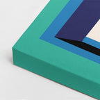 Cuadro canvas Fachada Rosa y Azul - Ilustraciones Arquitectonicas Urbano y Arquitectura - Vista CloseUp