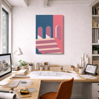 Cuadro canvas Arcos Rosa y Azul - Ilustraciones Arquitectonicas Urbano y Arquitectura - Vista Lifestyle
