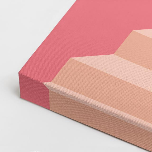 Cuadro canvas Escalera Rosa Suave - Ilustraciones Arquitectonicas Urbano y Arquitectura - Vista CloseUp