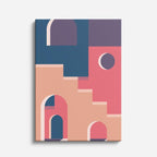 Cuadro canvas Laberinto Rosa y Azul - Ilustraciones Arquitectonicas Urbano y Arquitectura - Vista Frente