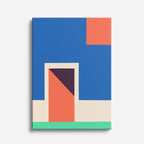 Cuadro canvas Puerta Azul y Rojo - Ilustraciones Arquitectonicas Urbano y Arquitectura - Vista Frente