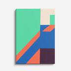 Cuadro canvas Geometria Verde y Rojo - Ilustraciones Arquitectonicas Urbano y Arquitectura - Vista Frente