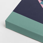 Cuadro canvas Escalera Teal y Rosa - Ilustraciones Arquitectonicas Urbano y Arquitectura - Vista CloseUp
