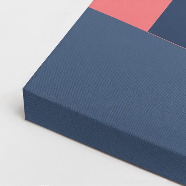 Cuadro canvas Fachada Rosa y Gris - Ilustraciones Arquitectonicas Urbano y Arquitectura - Vista CloseUp