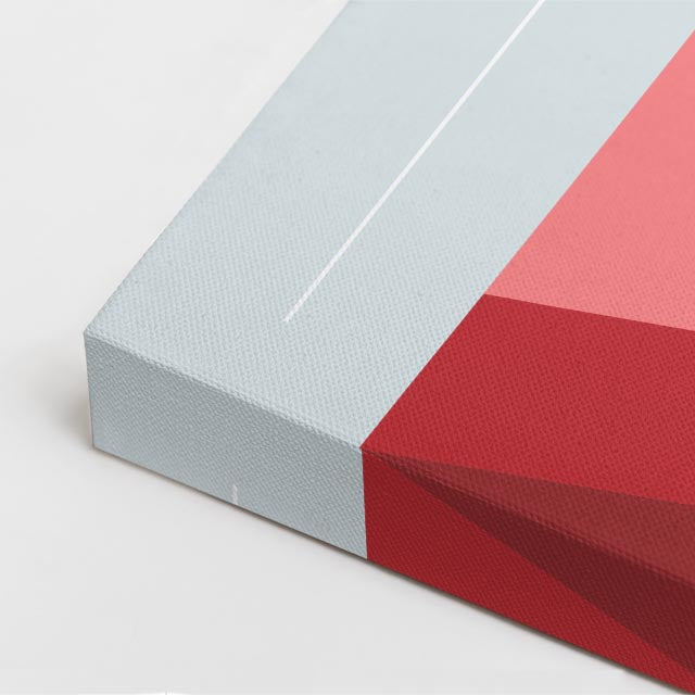 Cuadro canvas Edificio Rosa y Rojo - Ilustraciones Arquitectonicas Urbano y Arquitectura - Vista CloseUp