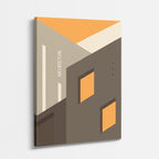 Cuadro canvas Fachada Tierra y Naranja - Ilustraciones Arquitectonicas Urbano y Arquitectura - Vista Perspectiva