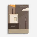 Cuadro canvas Minimal Tierra y Beige - Ilustraciones Arquitectonicas Urbano y Arquitectura - Vista Frente