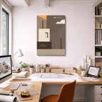 Cuadro canvas Minimal Tierra y Beige - Ilustraciones Arquitectonicas Urbano y Arquitectura - Vista Lifestyle