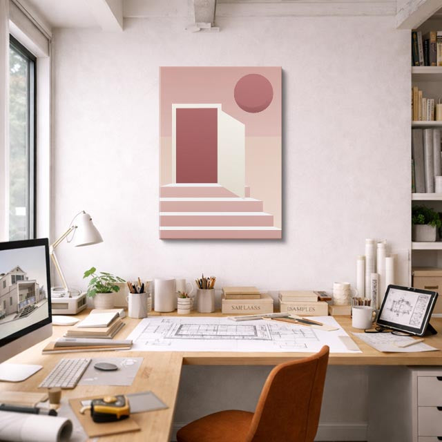 Cuadro canvas Puerta Tierra y Luna - Ilustraciones Arquitectonicas Urbano y Arquitectura - Vista Lifestyle