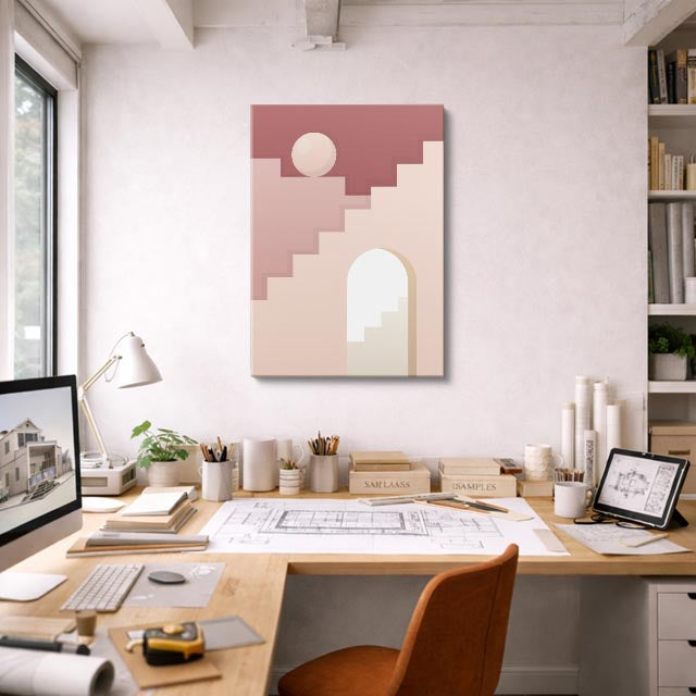 Cuadro canvas Arco Tierra y Luna - Ilustraciones Arquitectonicas Urbano y Arquitectura - Vista Lifestyle