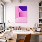 Cuadro canvas Laberinto Rosa Fucsia - Ilustraciones Arquitectonicas Urbano y Arquitectura - Vista Lifestyle