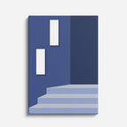 Cuadro canvas Fachada Azul Oscuro - Ilustraciones Arquitectonicas Urbano y Arquitectura - Vista Frente